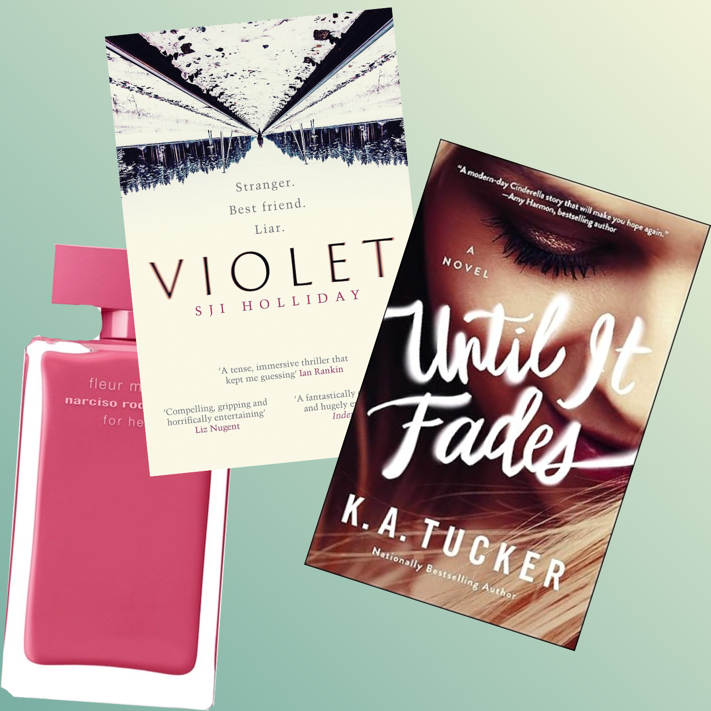perfume fleur musc for her. Books violet and until it fades