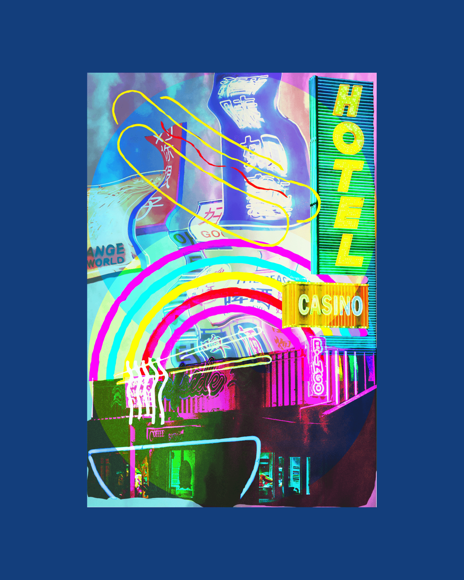 Digital collage of Underrime in the day.