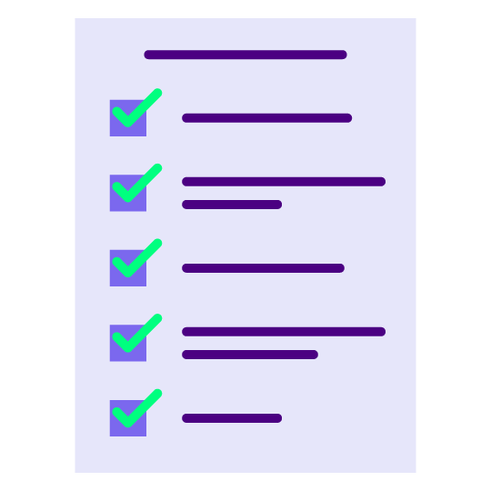 Illustration of A4 paper with a to-do list.